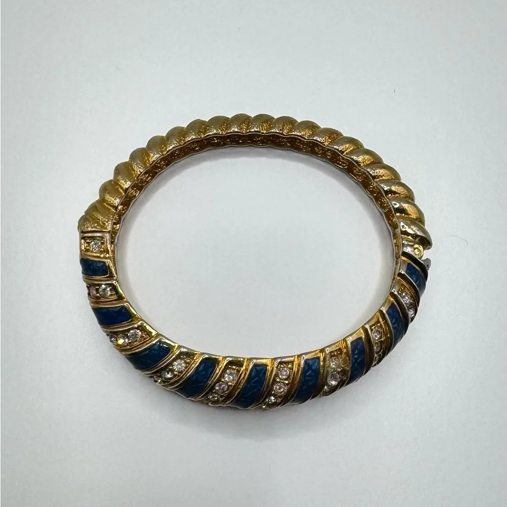 Camrose & Kross JBK Gold and Blue Bangle Bracelet - Picture 10 of 12